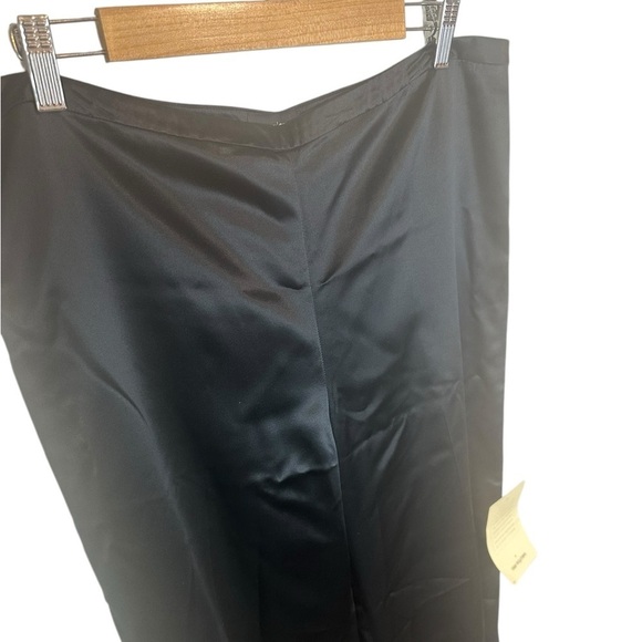 Sutton Studio / Bloomingdale's | NWT | 100% Silk Black Trouser Pants | Size 14 - Picture 4 of 5